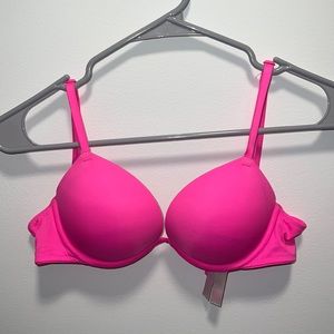 Hot pink push-up pink bra